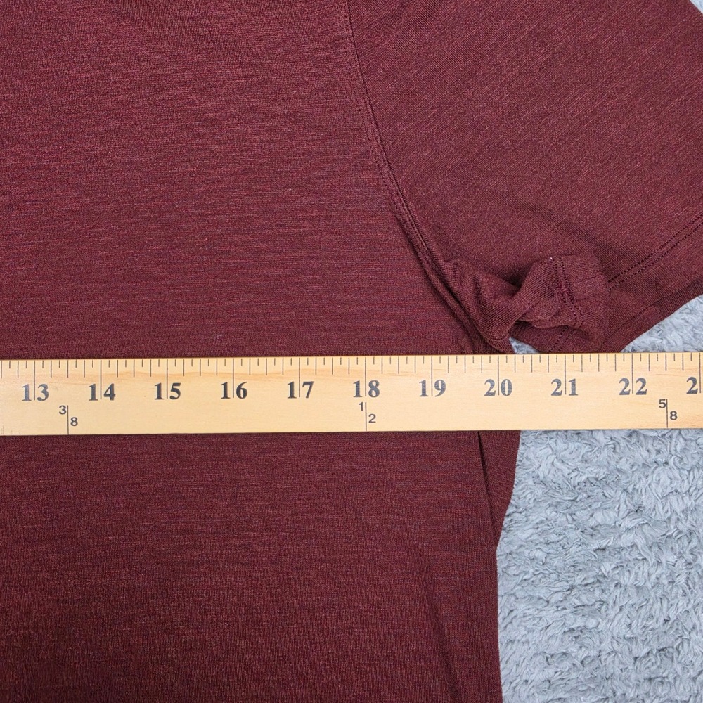 Lululemon Evolution Polo Shirt Mens M Burgundy Heathered Short Sleeve Athletic - Picture 8 of 10